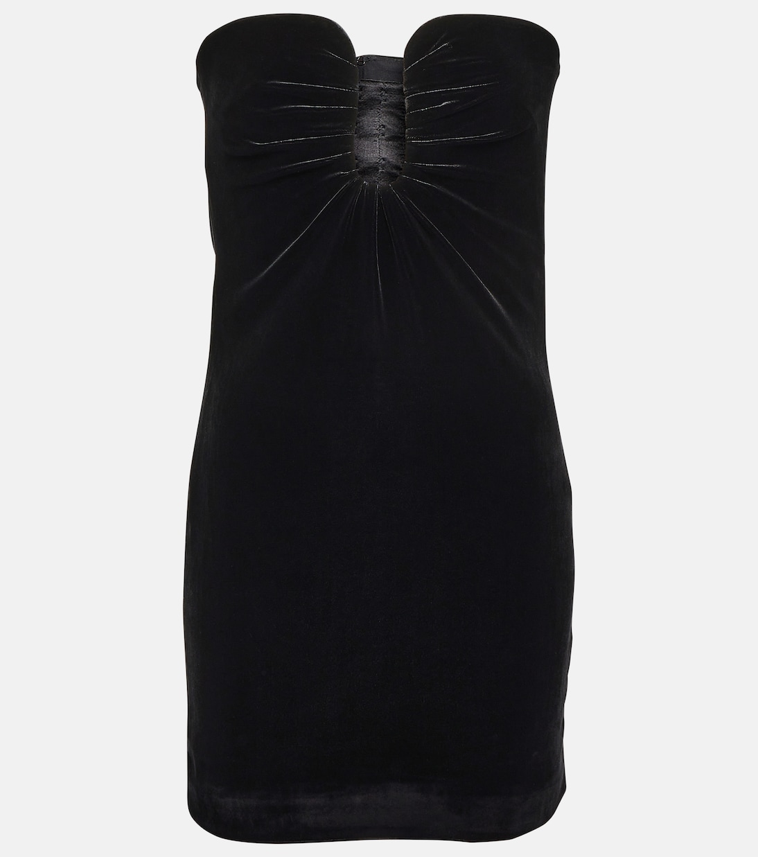 Vestido corto de terciopelo sin tirantes | Roland Mouret