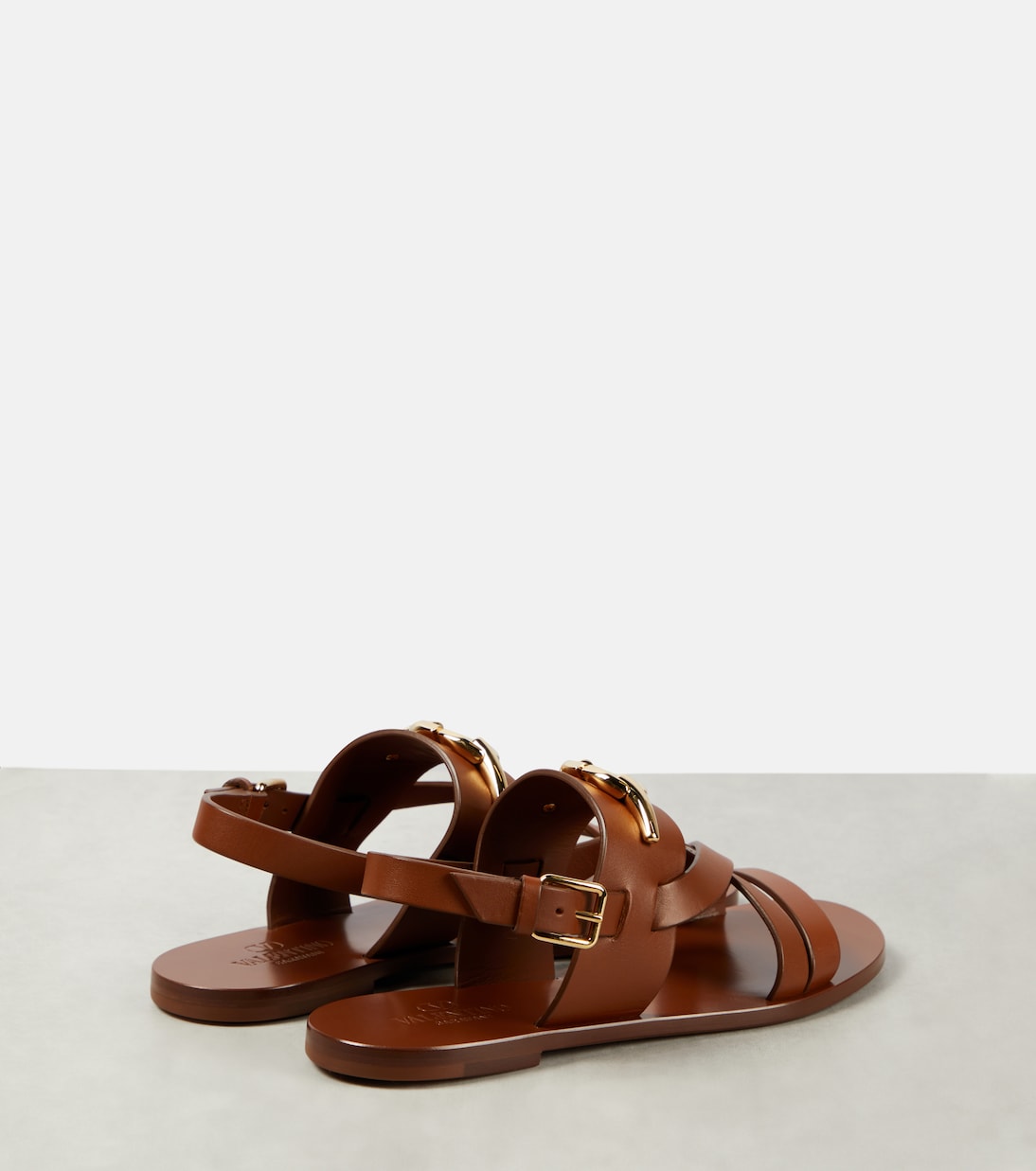 VLogo Gate leather sandals  | Valentino Garavani