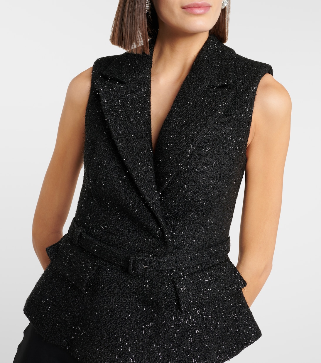 Peplum bouclé gown | Self-Portrait