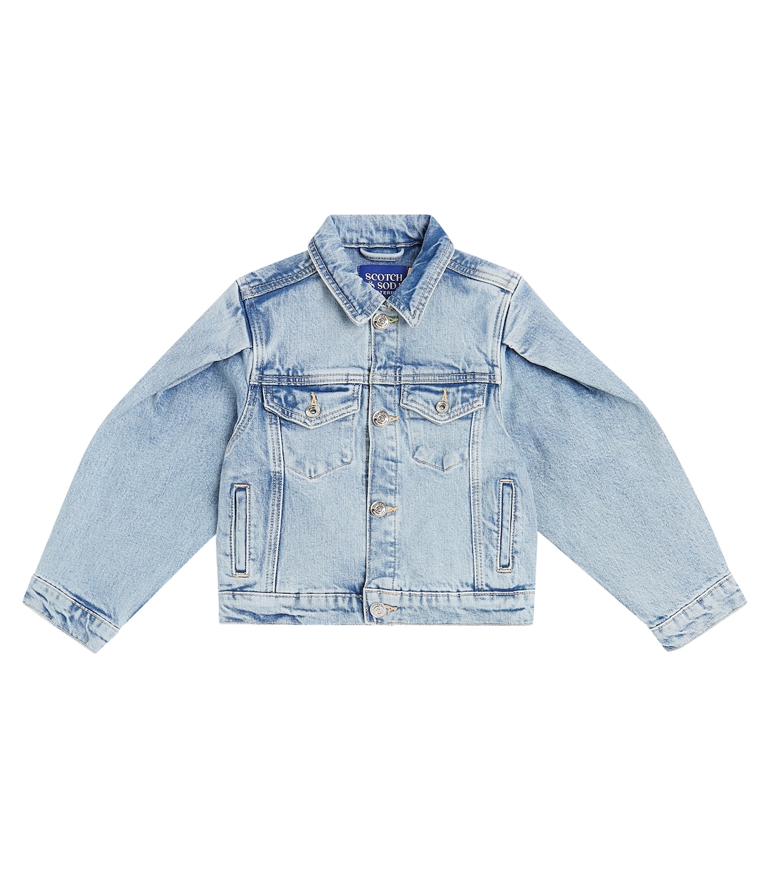 Puff-sleeve denim jacket | Scotch & Soda Kids