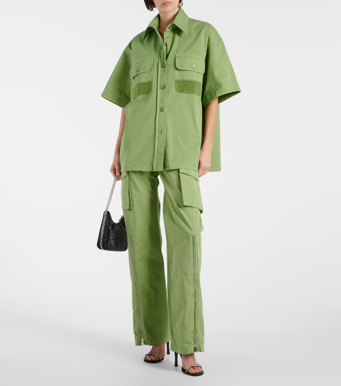 Camisa oversized de lona de algodón | Stella McCartney