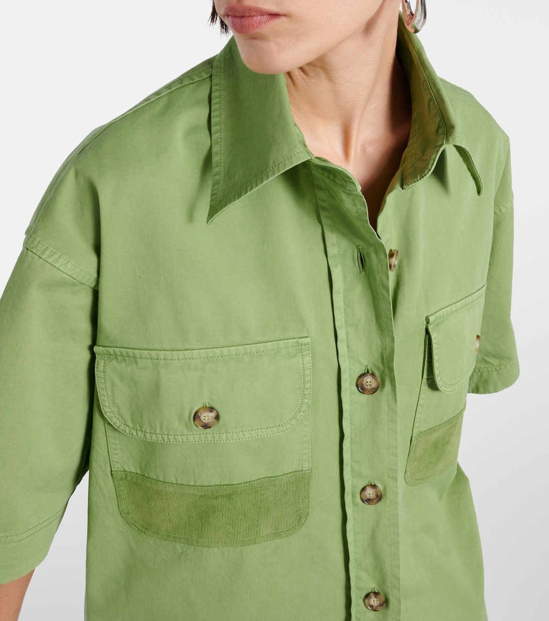 Camisa oversized de lona de algodón | Stella McCartney