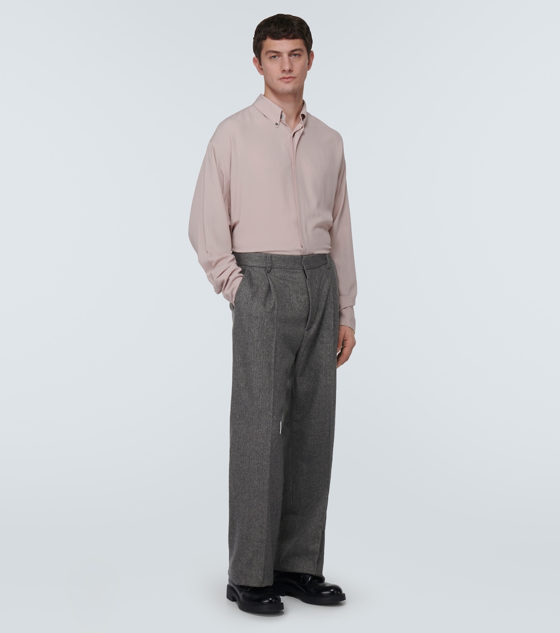 Wool and mohair straight pants | Winnie New York
