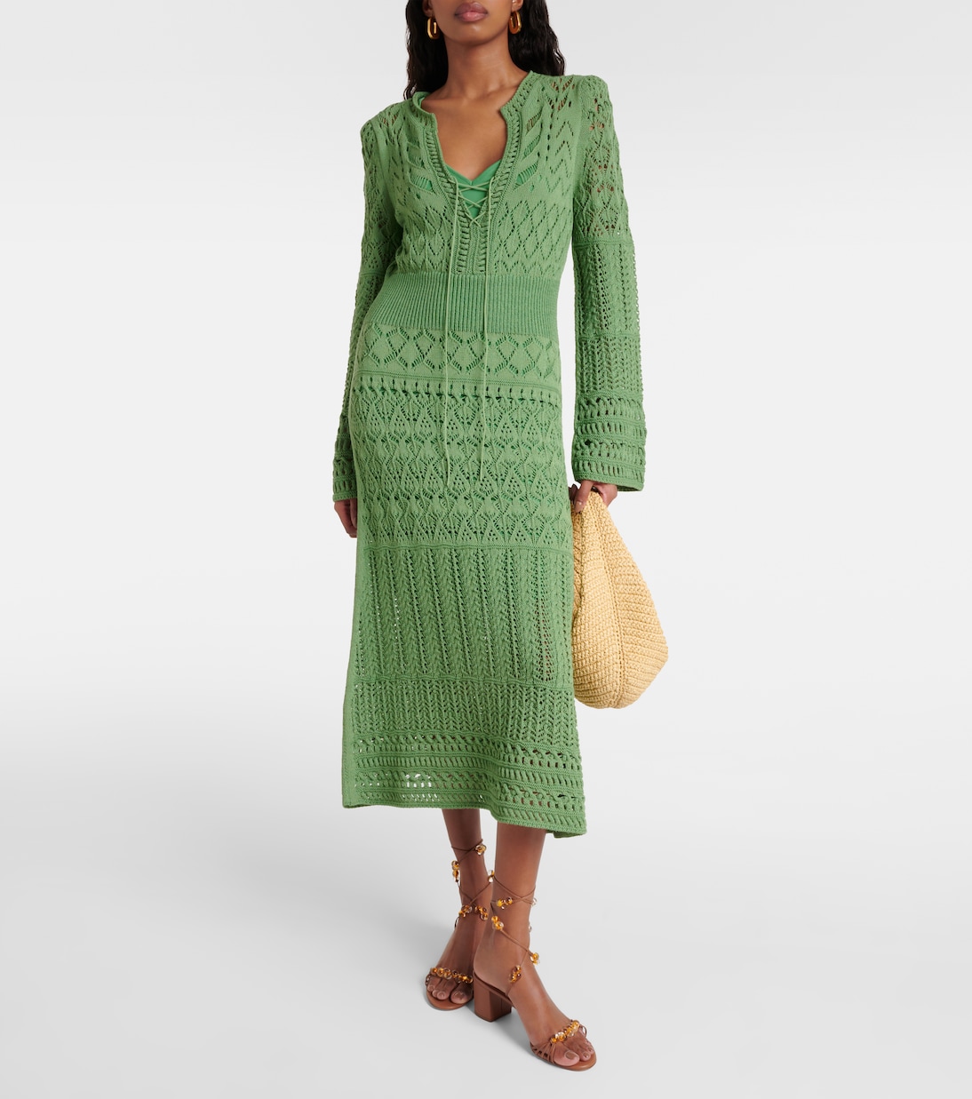 Abito midi Seductive in pizzo pointelle | Dorothee Schumacher