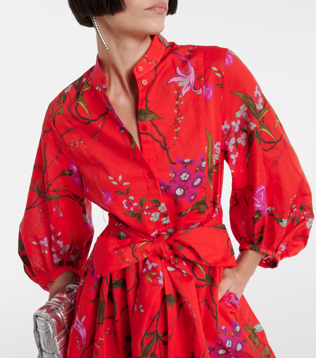 Robe midi en coton et lin | Erdem