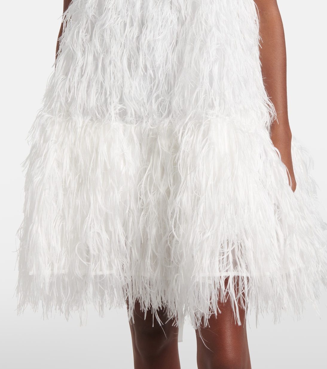 Robe de mariée Odette en soie et plumes synthétiques | Roksanda