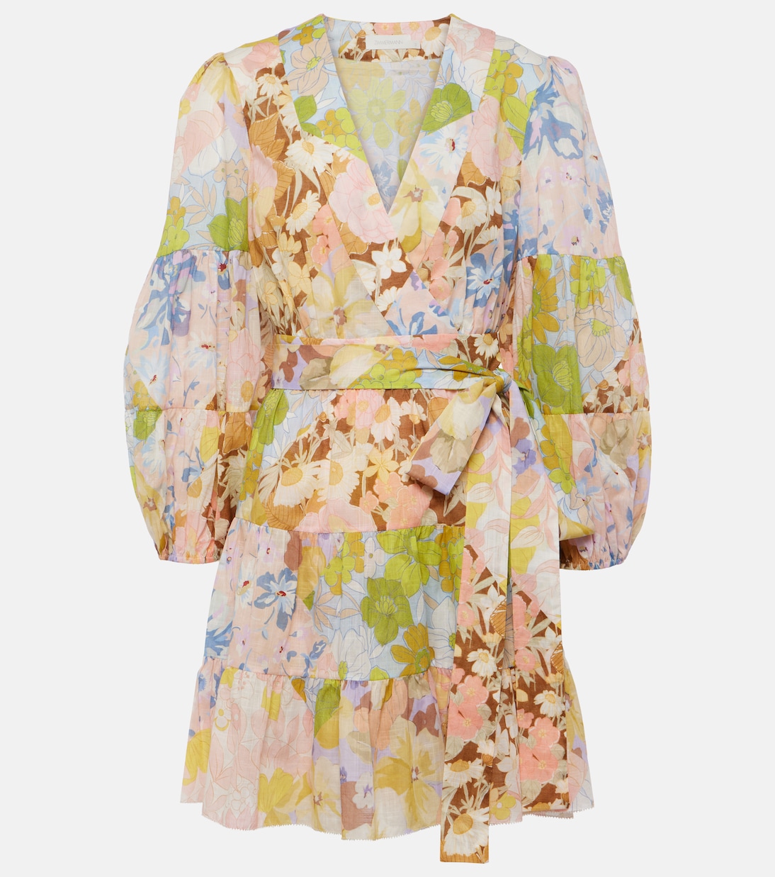 Vestido envolvente Pop de algodón floral | Zimmermann