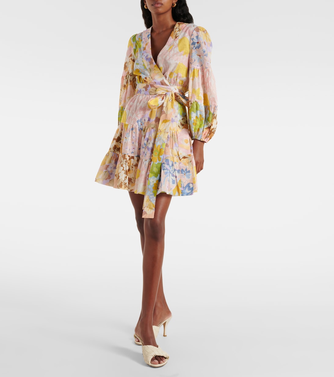 Vestido envolvente Pop de algodón floral | Zimmermann