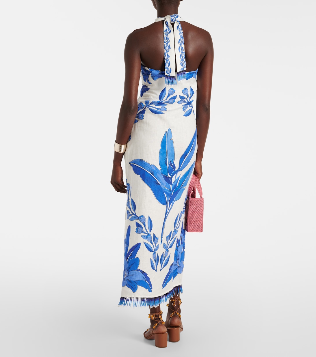 Bedrucktes Maxikleid aus Leinen | Farm Rio