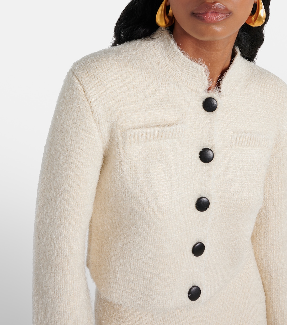 Ello cropped silk and cashmere jacket | Khaite