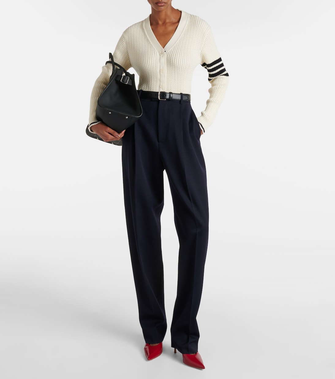 Cropped-Cardigan aus Wolle | Thom Browne