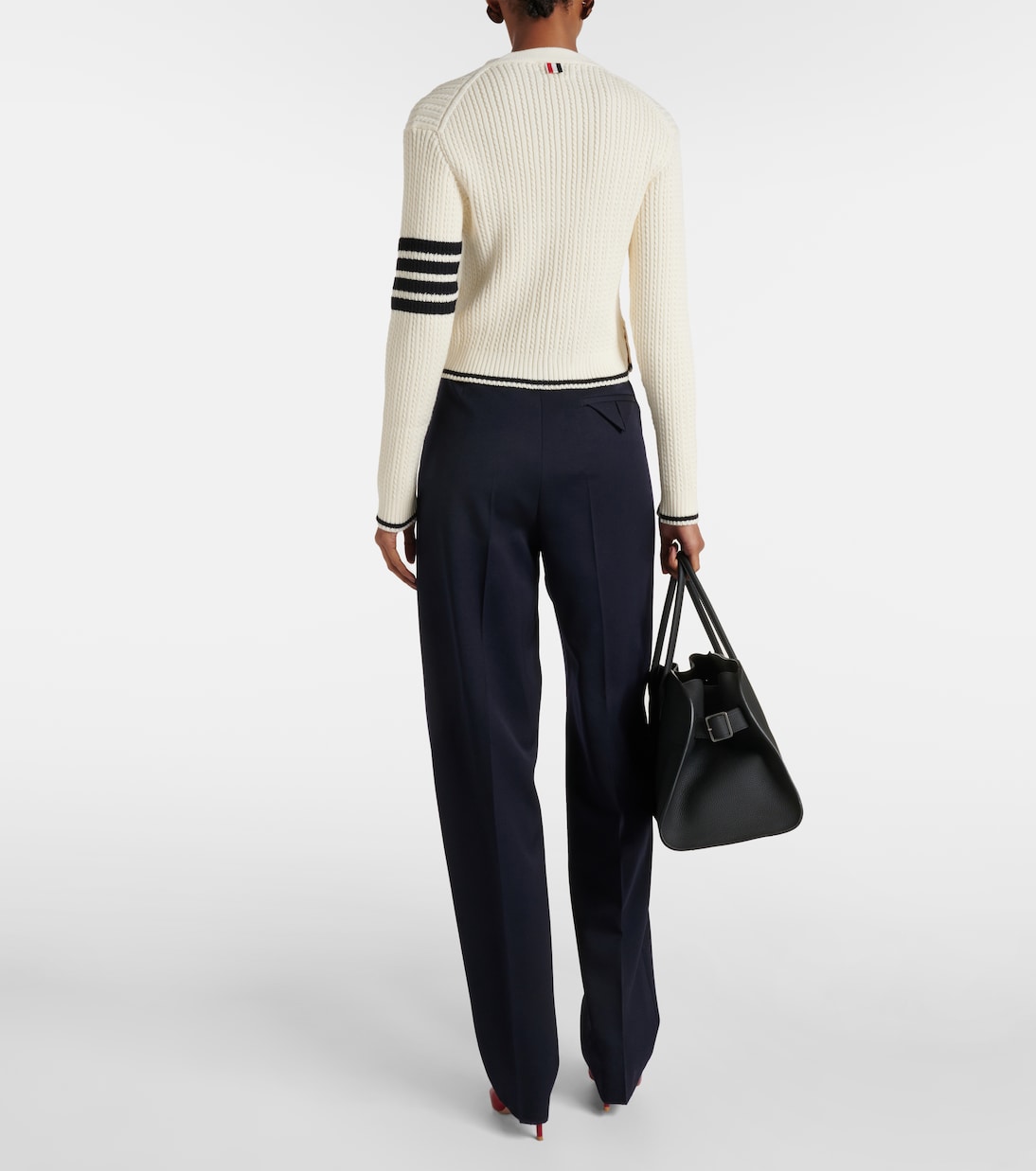 Cropped-Cardigan aus Wolle | Thom Browne
