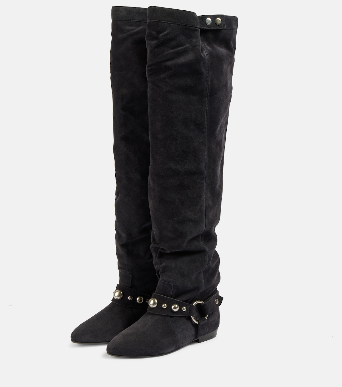 Selize suede over-the-knee boots in black - Isabel Marant