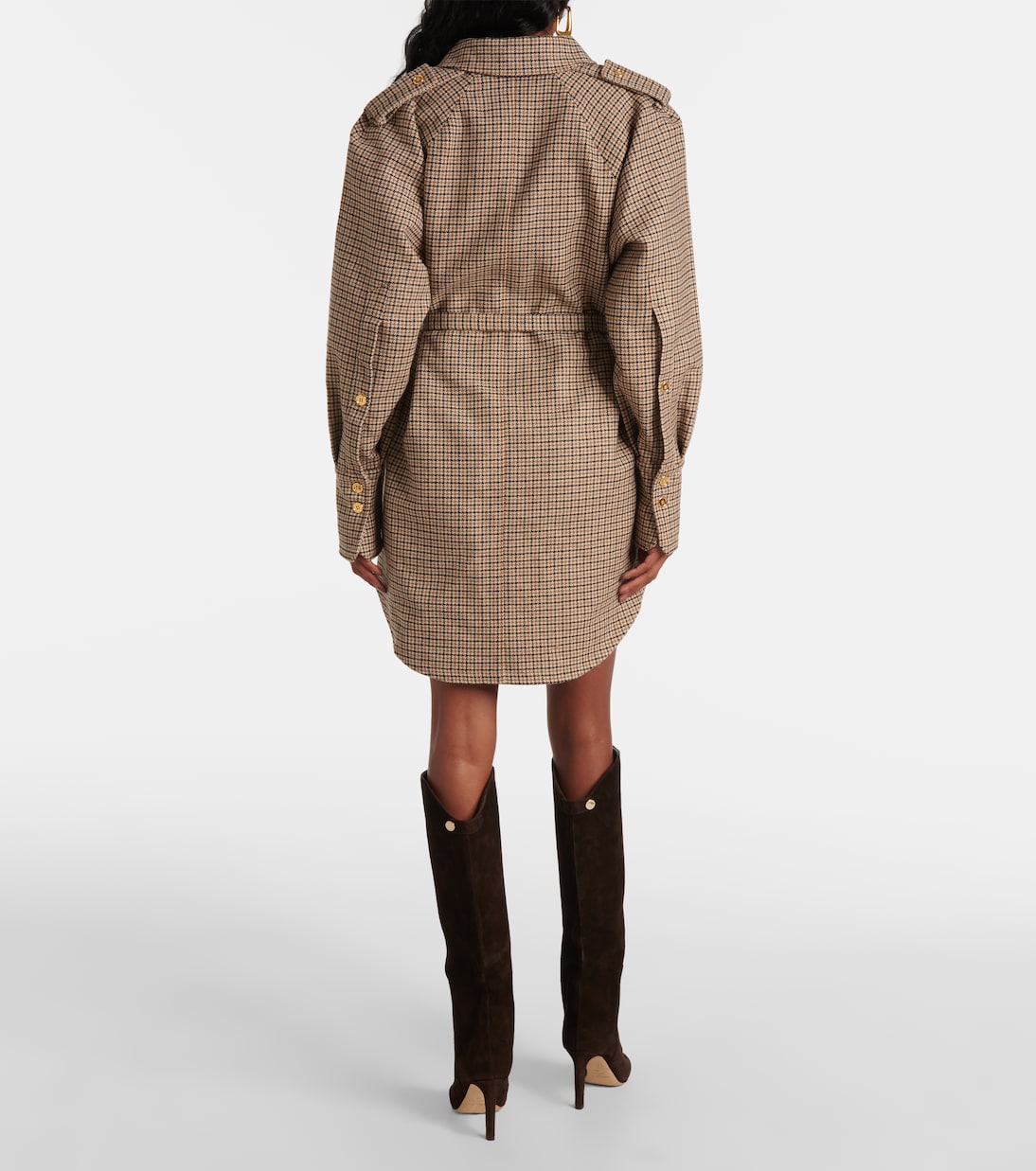 Robe chemise à carreaux | Patou