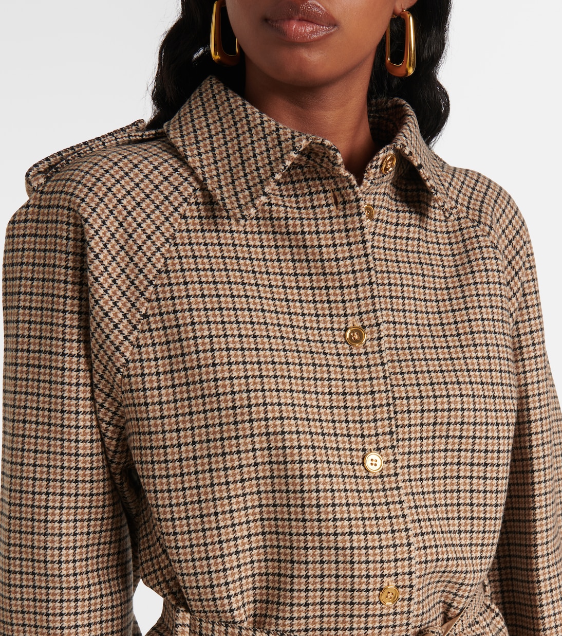 Houndstooth shirt dress hotsell