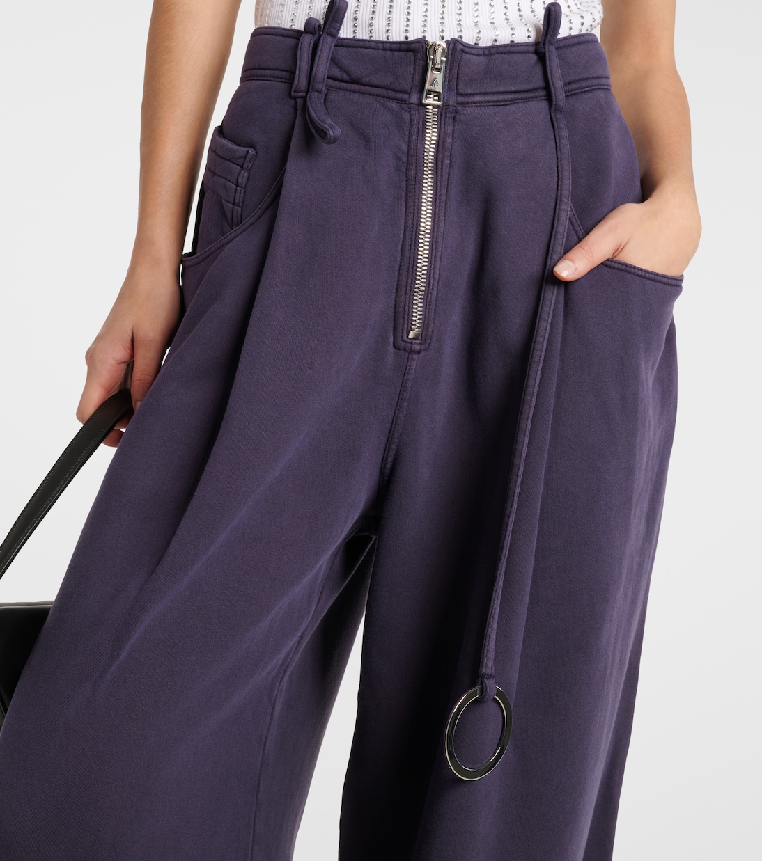 Weite High-Rise-Hose aus Baumwolle | The Attico