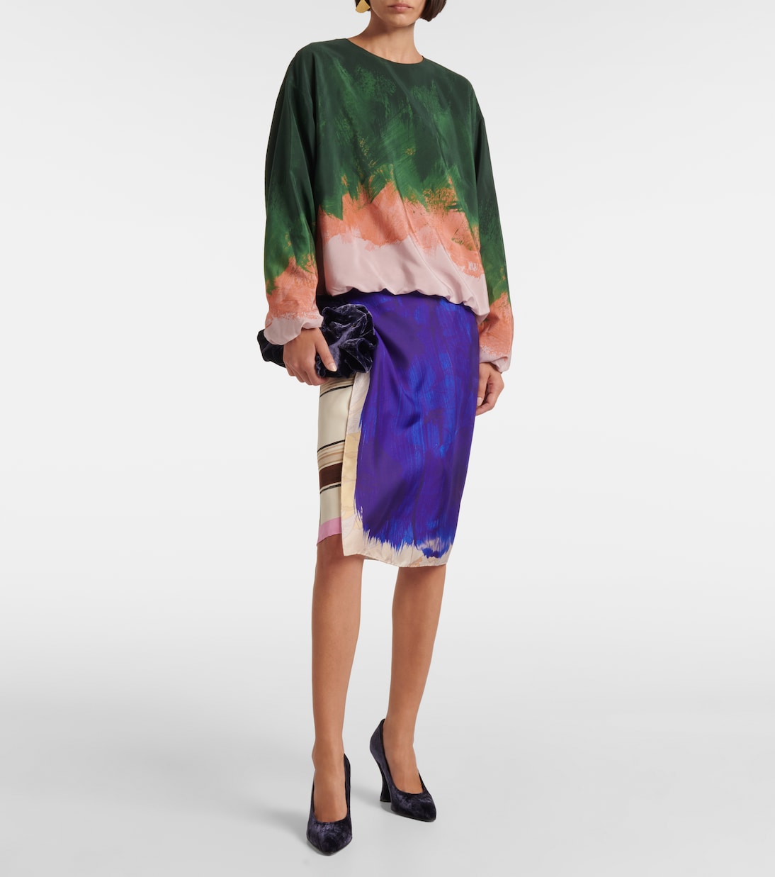 Top in misto seta ombré | Dries Van Noten