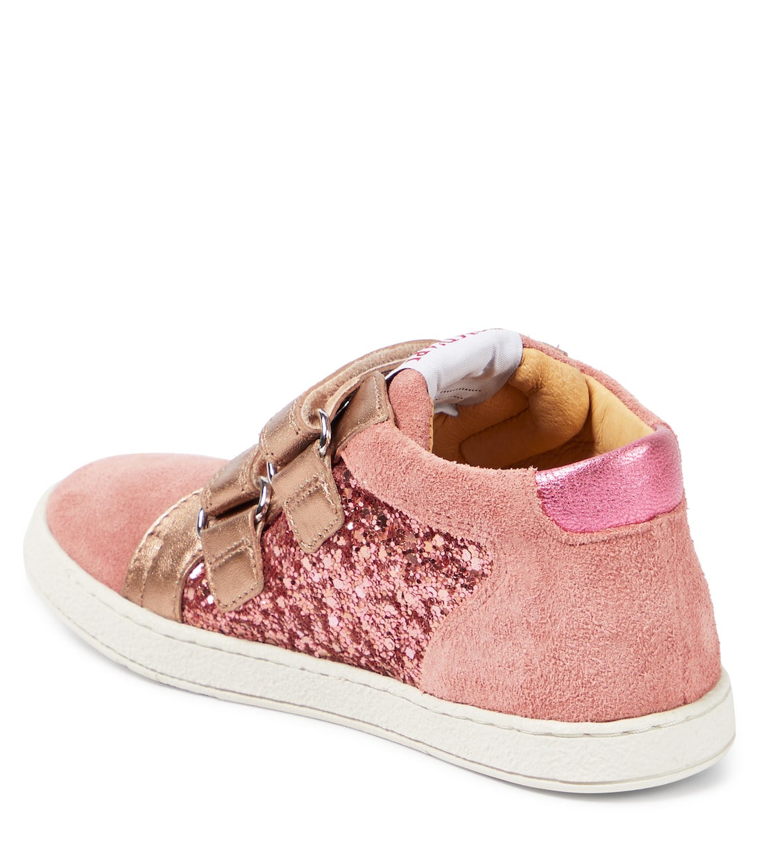 Sneakers Mousse Easy Top con suede e glitter | Pom d'Api