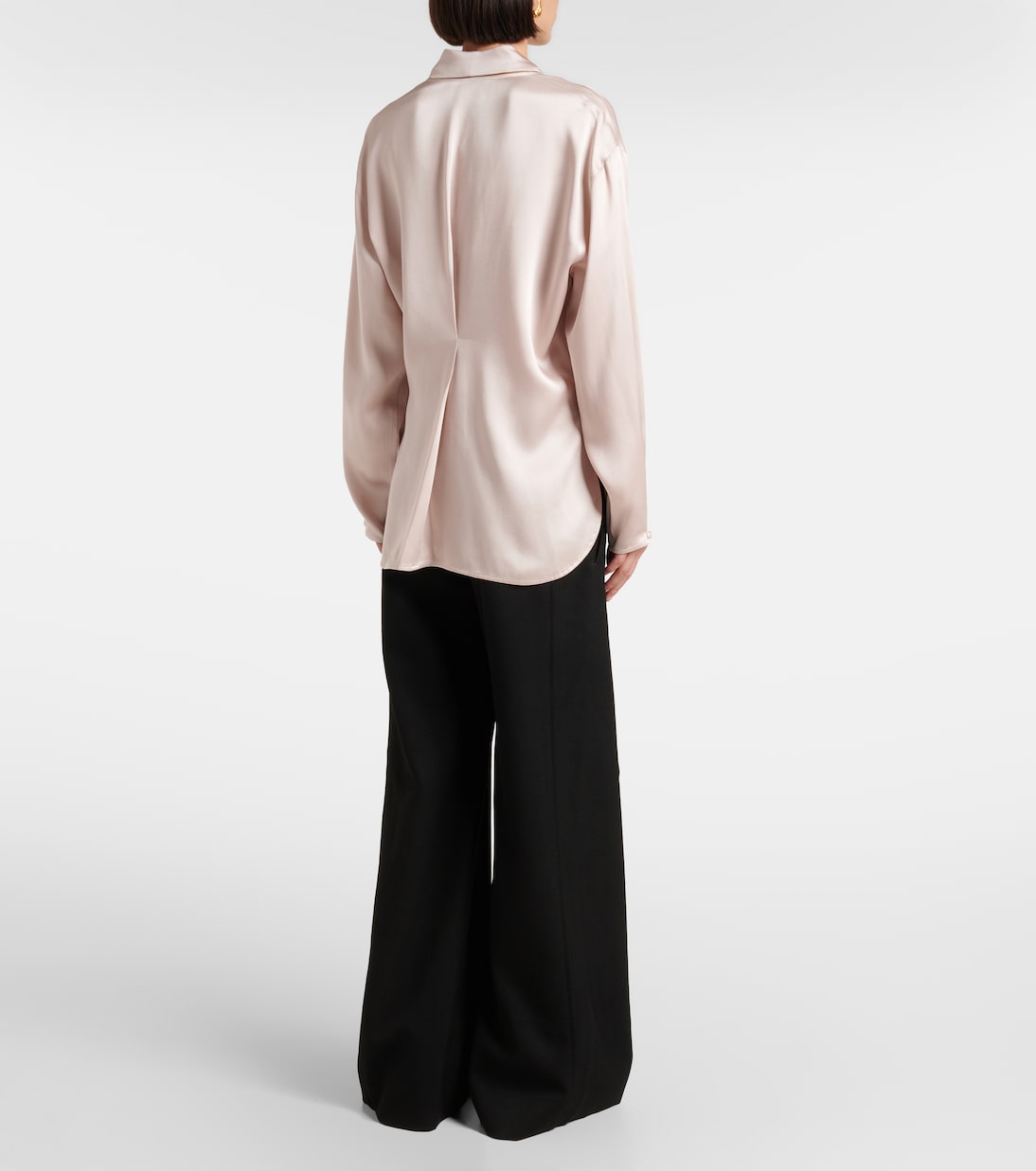 Tie-neck satin blouse | Victoria Beckham