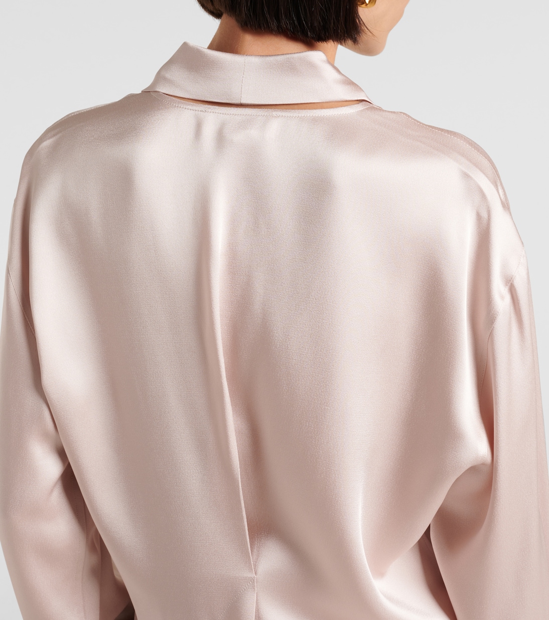 Tie-neck satin blouse | Victoria Beckham