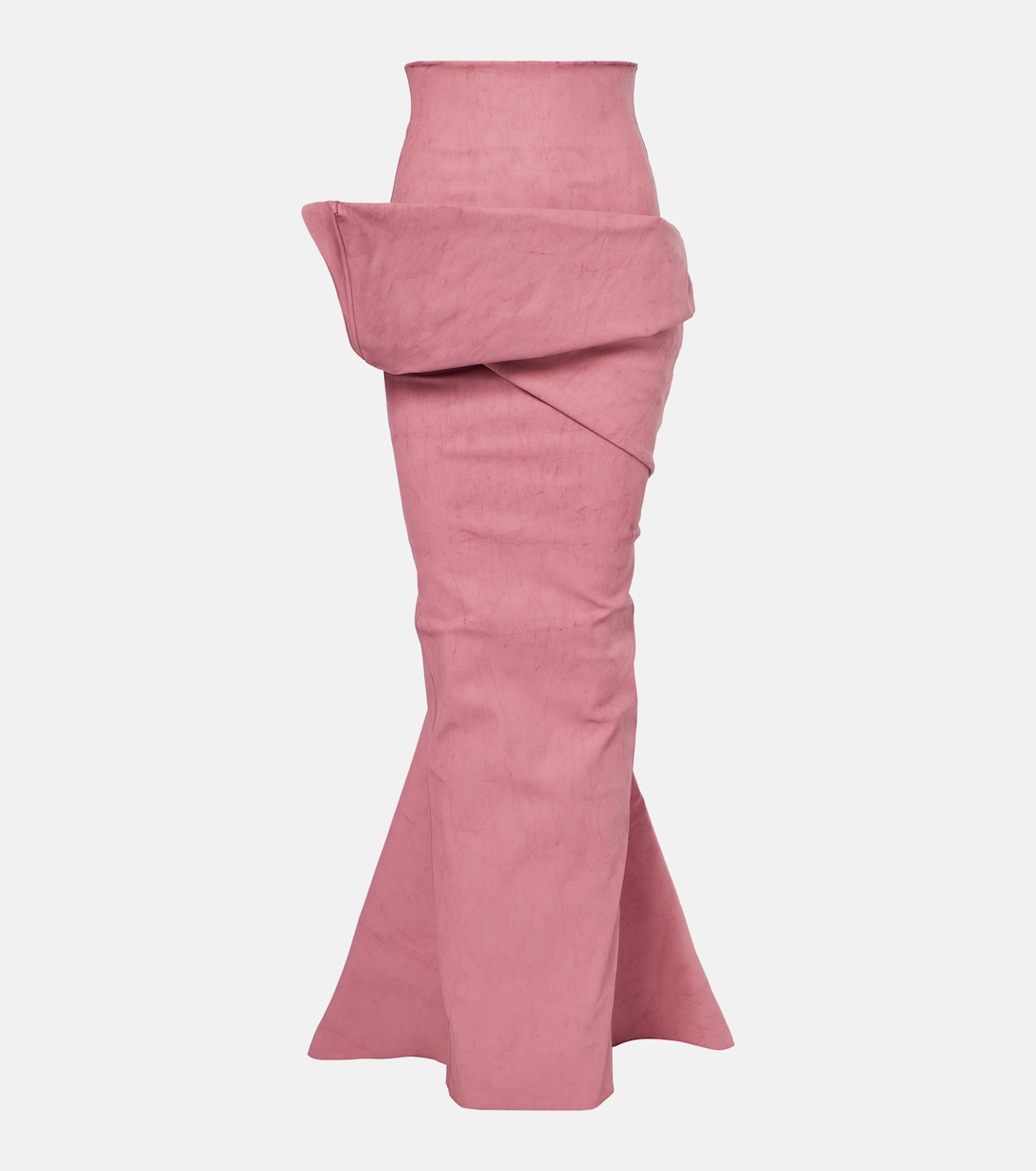 Falda larga drapeada de mezcla de algodón | Rick Owens