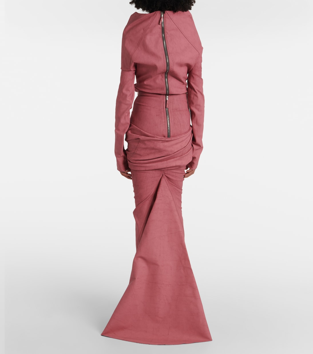 Falda larga drapeada de mezcla de algodón | Rick Owens