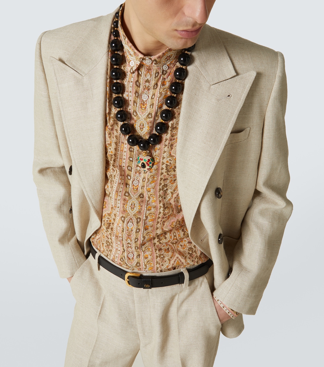 Camicia in cotone con stampa paisley | Valentino