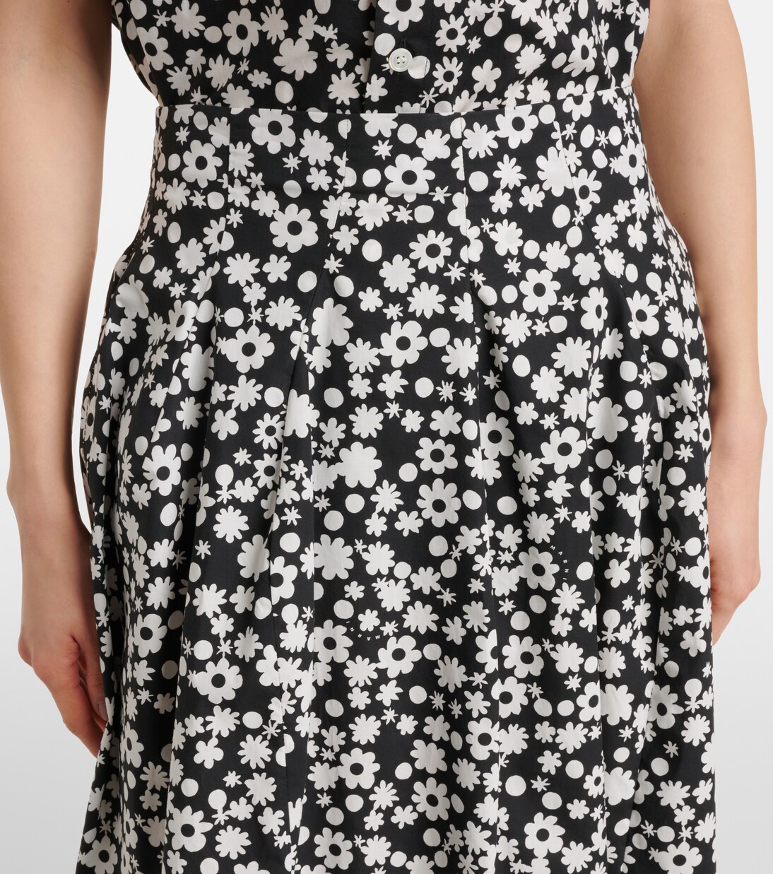 Gonna midi in cotone con stampa | Marni