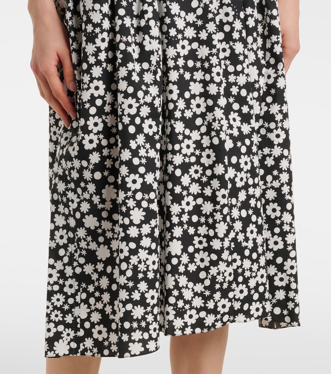 Gonna midi in cotone con stampa | Marni