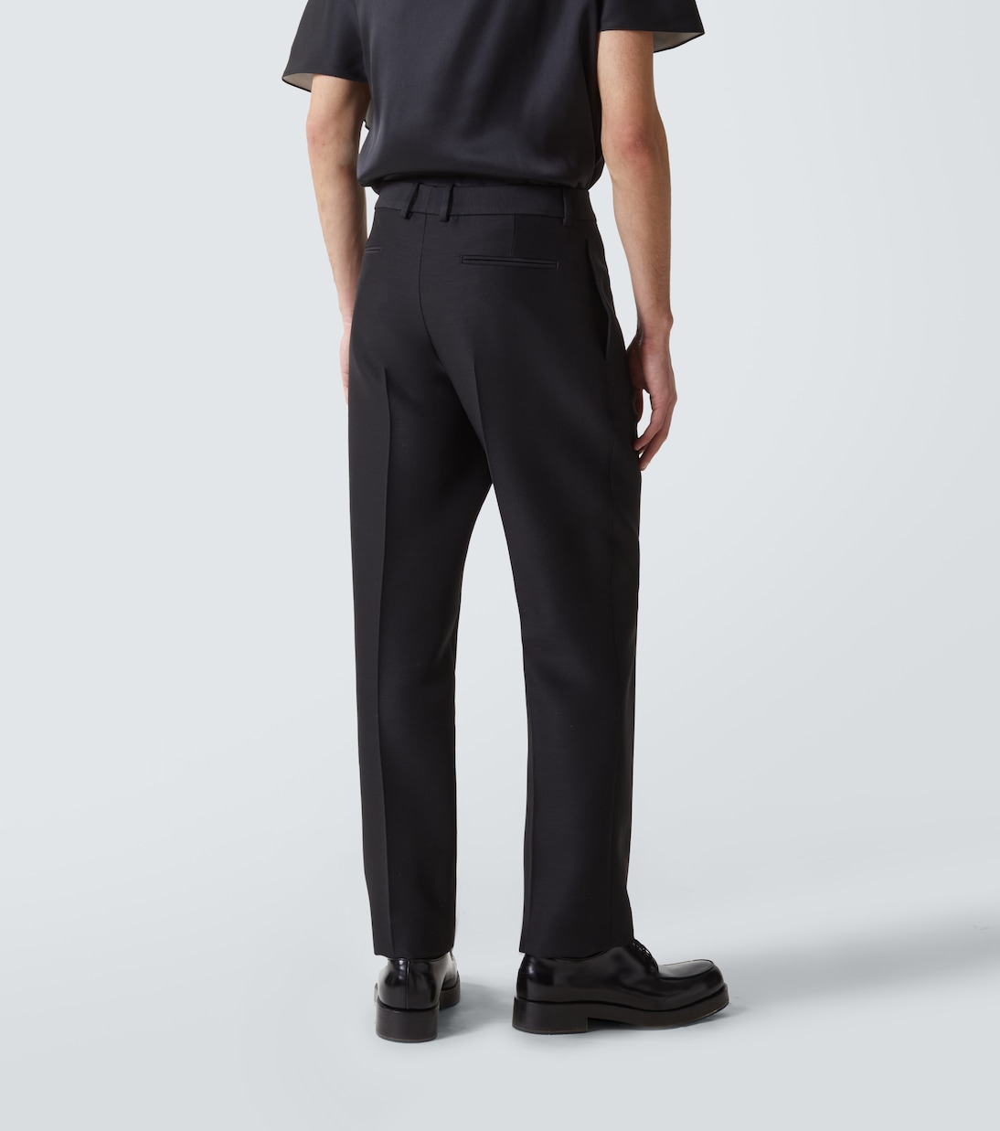 Pantaloni regular in lana e seta | Loewe