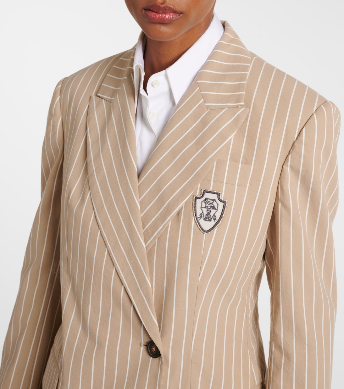 Blazer in cotone e seta | Brunello Cucinelli