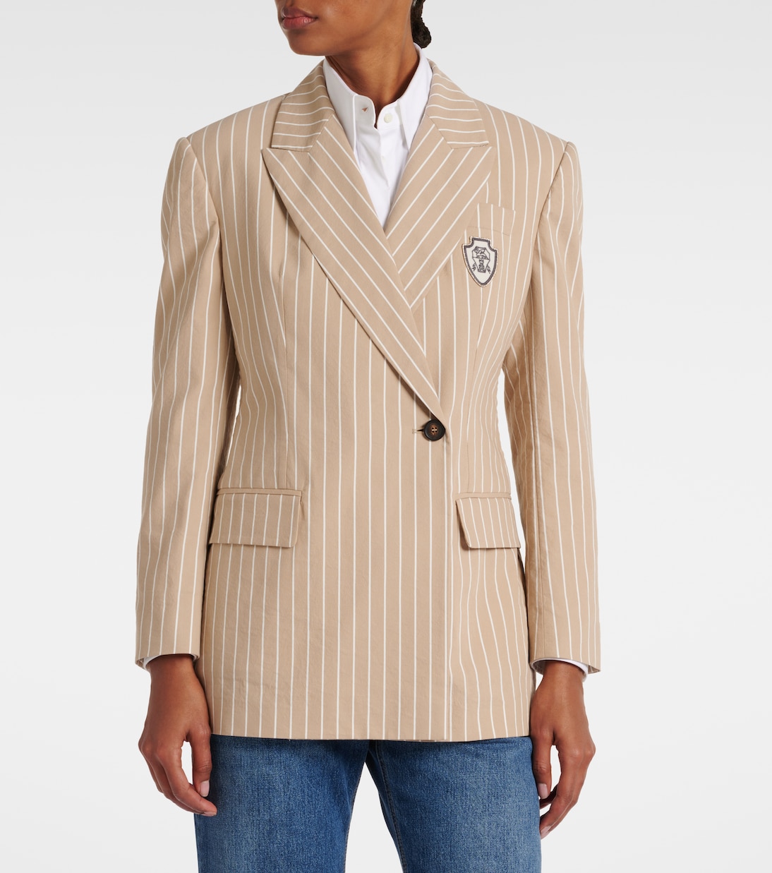 Blazer in cotone e seta | Brunello Cucinelli