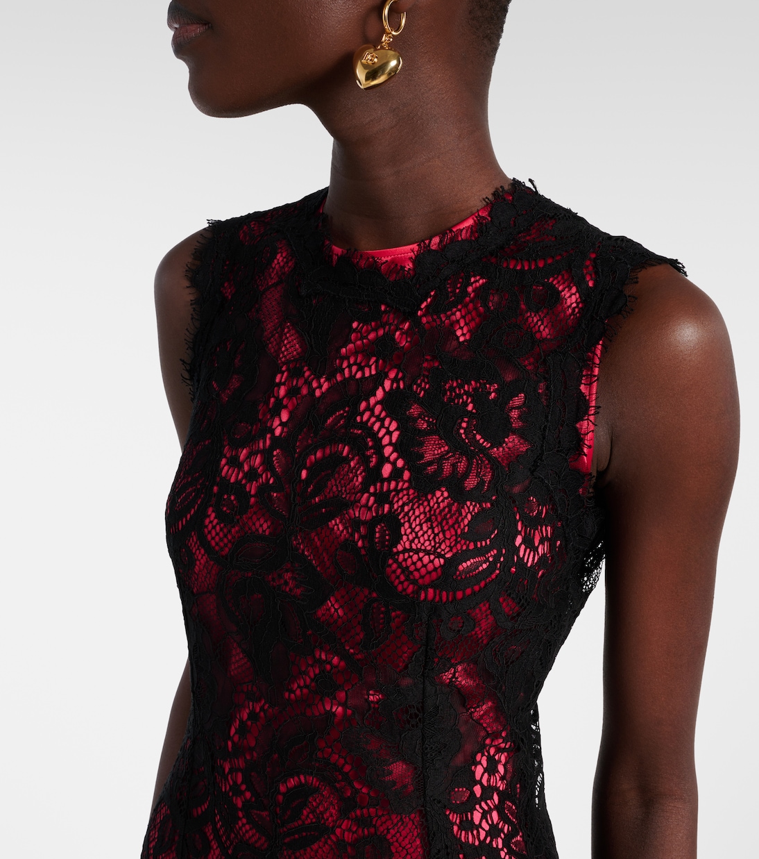 Cotton-blend lace midi dress | Dolce&Gabbana