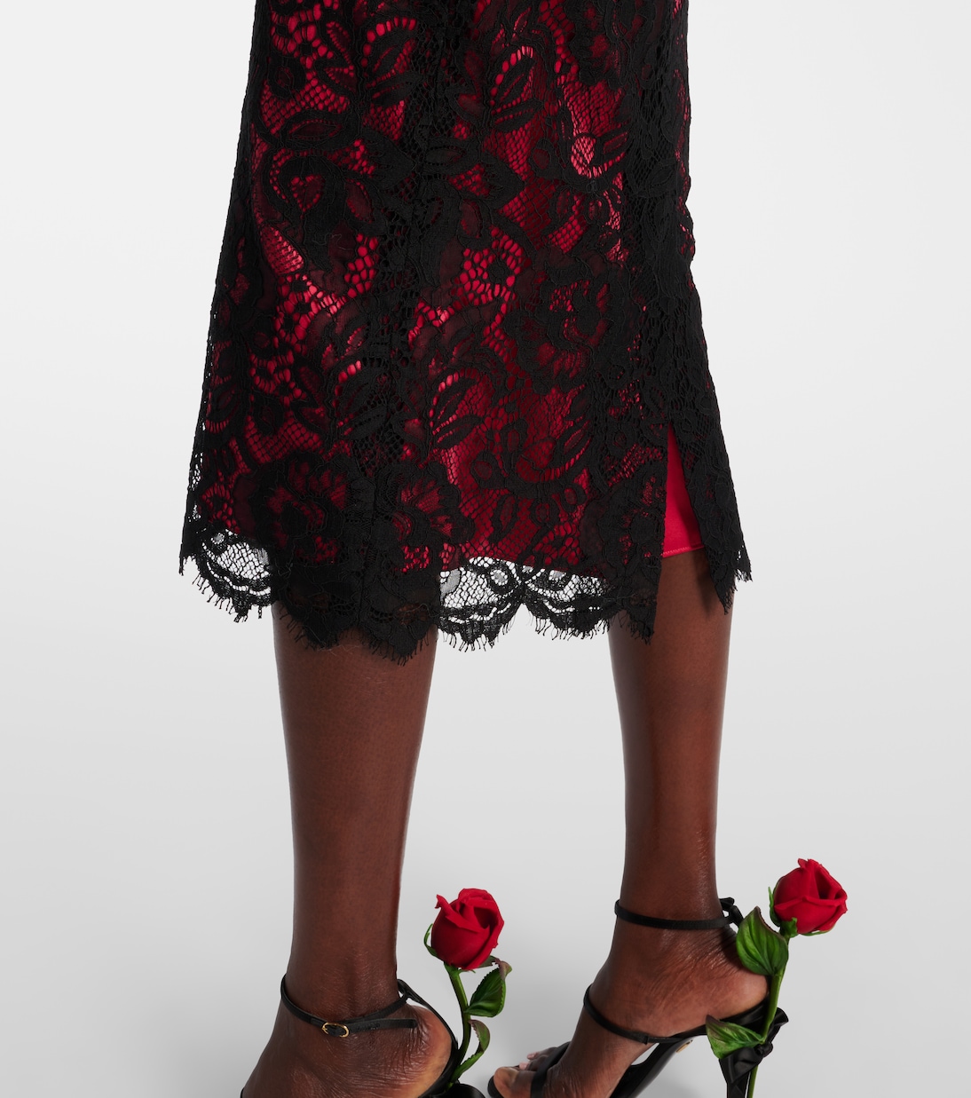 Cotton-blend lace midi dress | Dolce&Gabbana
