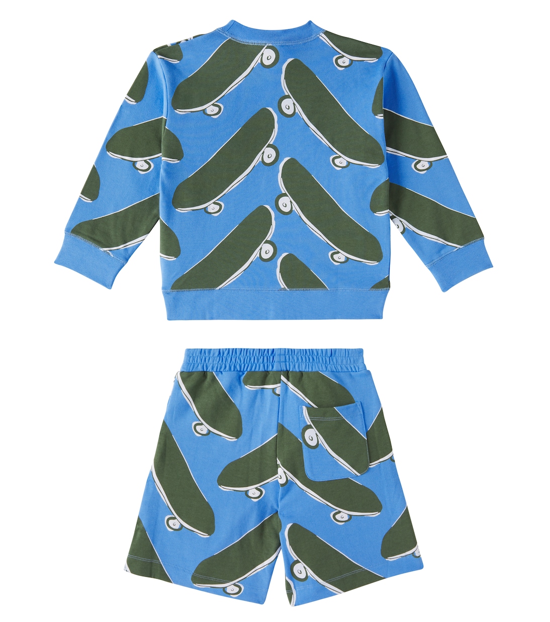 Printed cotton jersey sweatshirt and shorts set | Stella McCartney Kids