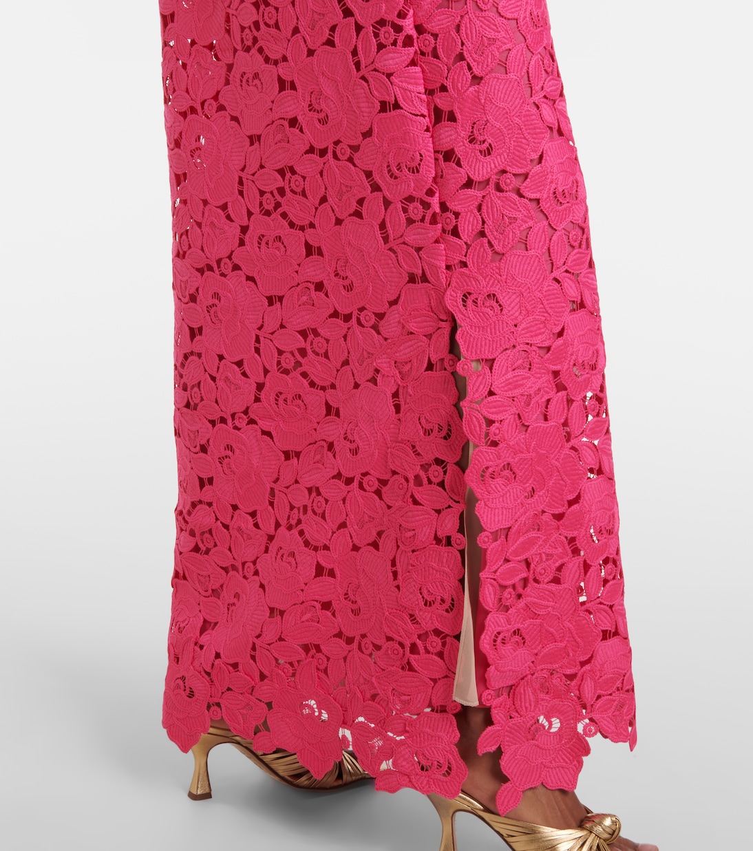 Vestido de fiesta de encaje floral | Oscar de la Renta