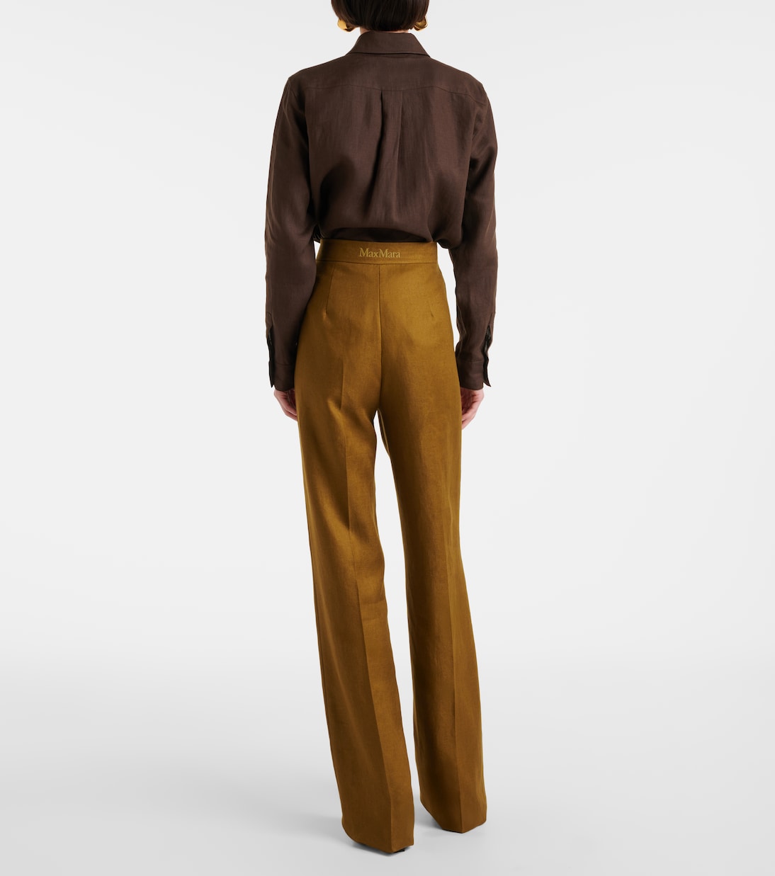 Pantaloni a gamba larga Aversa con logo | Max Mara