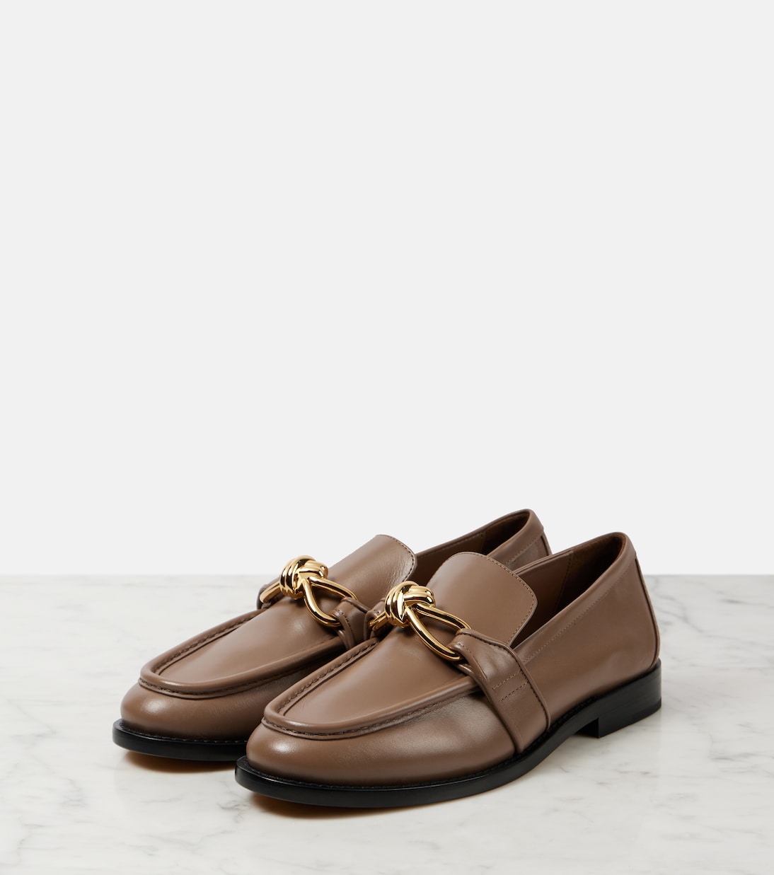 Astaire Knot leather loafers | Bottega Veneta