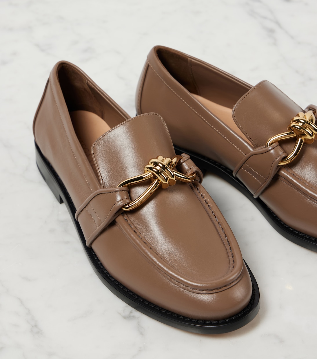 Astaire Knot leather loafers | Bottega Veneta