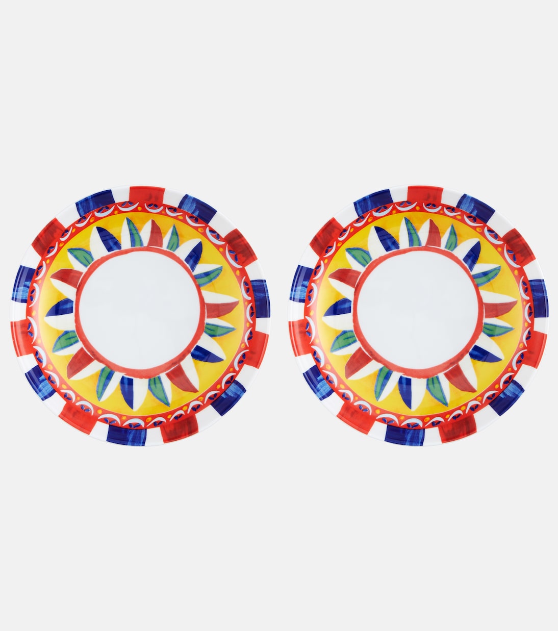 Set of 2 porcelain soup plates | Dolce&Gabbana Casa