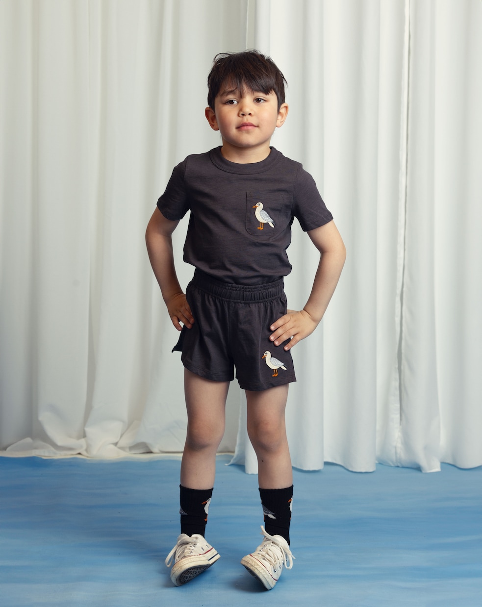 T-shirt Seagull imprimé en coton | Mini Rodini