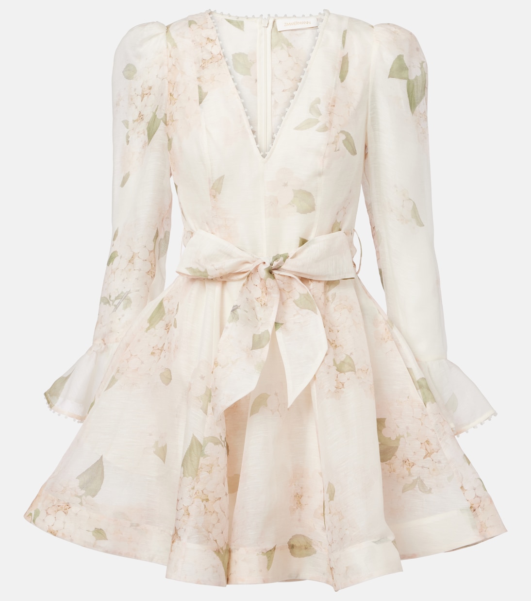 Balance linen and silk minidress | Zimmermann