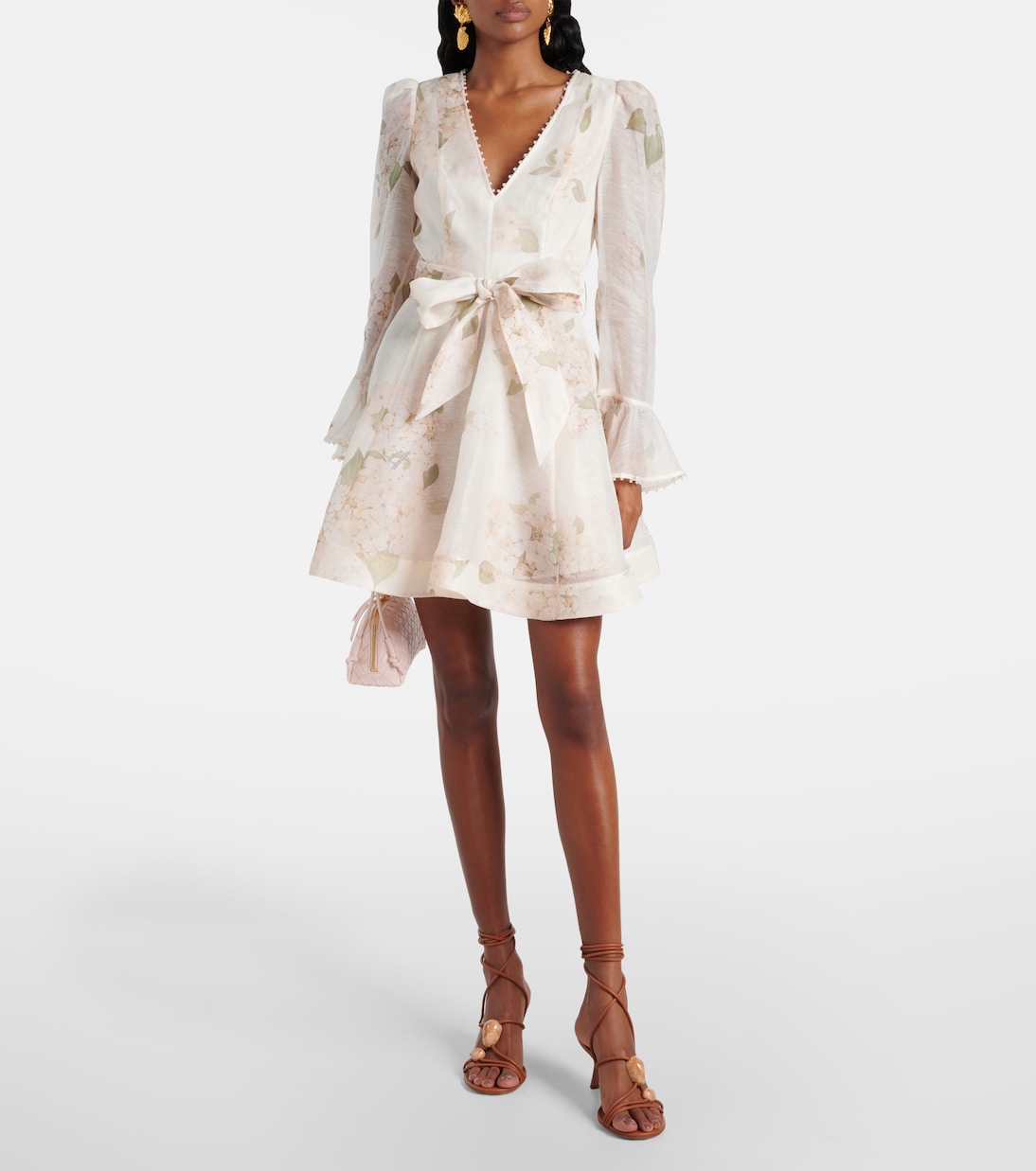 Balance linen and silk minidress | Zimmermann