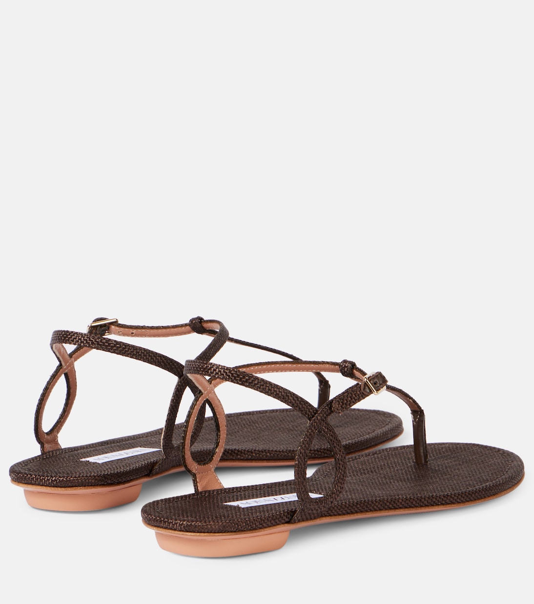 Almost Bare raffia-effect sandals | Aquazzura