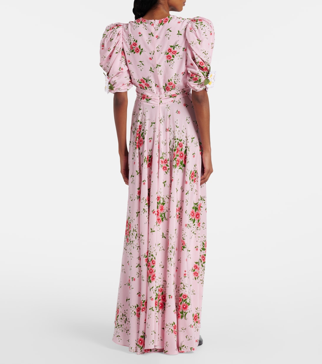 Robe de cocktail en soie à fleurs | Rodarte