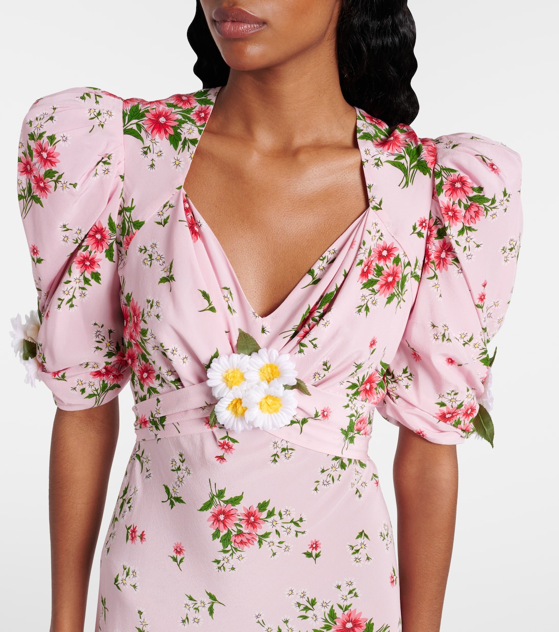 Robe de cocktail en soie à fleurs | Rodarte