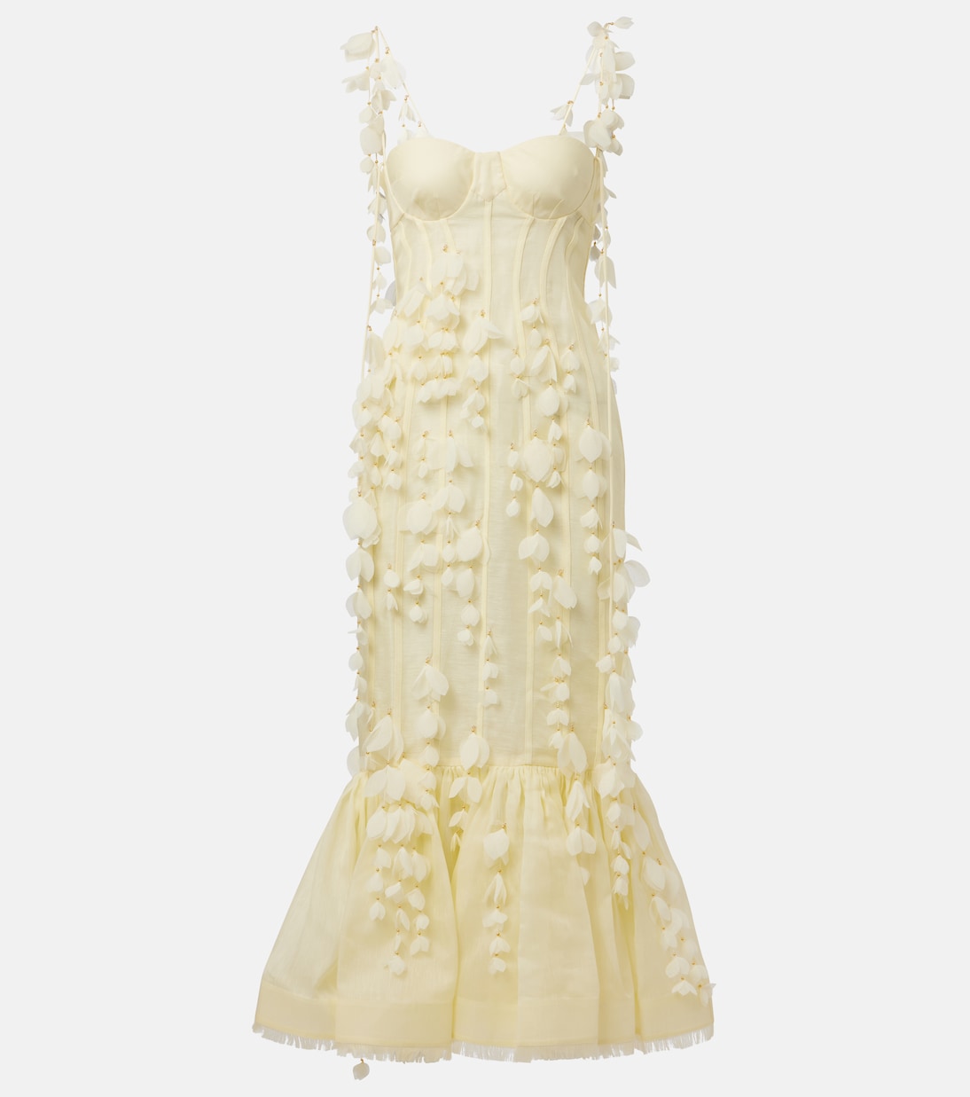 Dawning linen and silk midi dress | Zimmermann