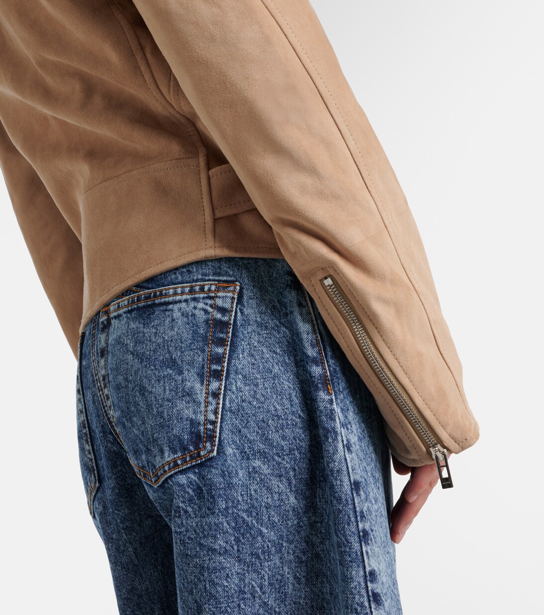 Suede biker jacket | Alaïa