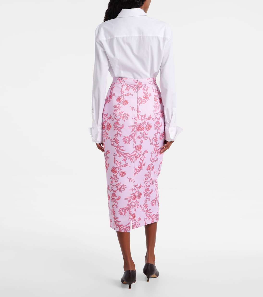 Lorelei floral taffeta faille pencil skirt | Emilia Wickstead