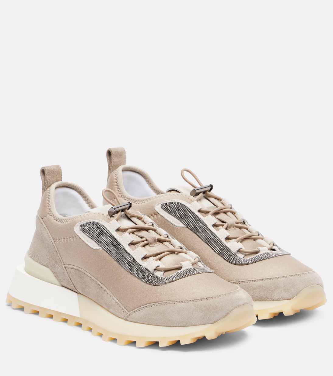 Runner suede and canvas sneakers | Brunello Cucinelli